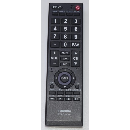 CT-RC1US-18 TOSHIBA REMOTE CONTROL