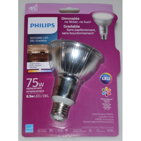 PHILIPS 471342 DIMMABLE LED 8.5PAR30L/LED/930/F40/DIM/G/120V