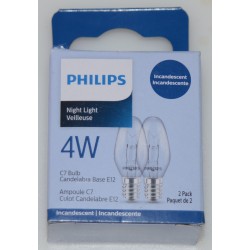 PHILIPS 569228 INC C7 4W E12 120V CL LAMP