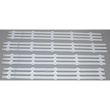 LG/TOSHIBA LC500DUE-SFR2 LED BACKLIGHT STRIPS (12)- NEW, 50LN5750, 50LN5400, 50LN5600, 50LN5100, 50L1350U, 50L3400U