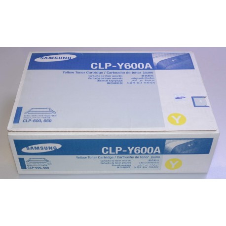 SAMSUNG CLP-Y600A Yellow Toner Cartridge CLPY600A, CLP-600,650