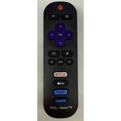TCL NETFLIX/APPLE TV/PRIME VIDEO/CRAVE ROKU REMOTE (NEW)
