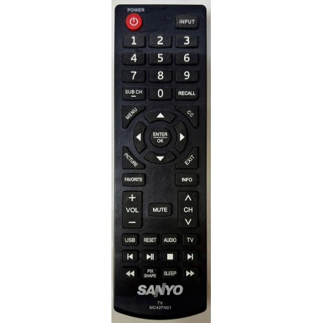 Sanyo MC42FN01 Remote Control--OPEN BOX
