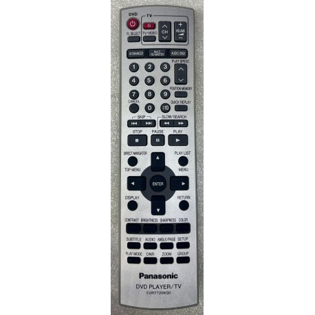 Panasonic EUR7720KG0 DVD/TV Remote Control-BRAND NEW