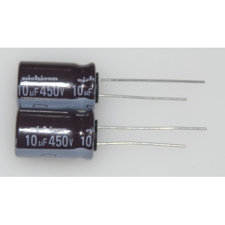 NICHICON 450V 10UF RADIAL CAPACITOR - NEW