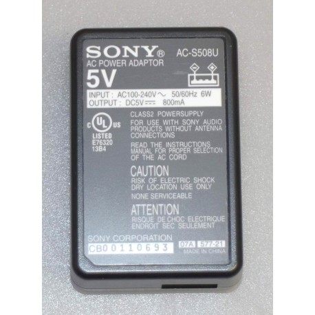 AC-S508U SONY AC ADAPTER ACS508U, 1-479-577-21, 147957721, NW-A3000, NWA3000