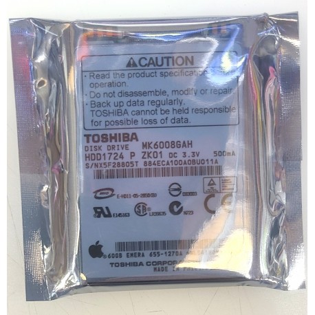 TOSHIBA MK6008GAH HARD DRIVE 60GB - NEW