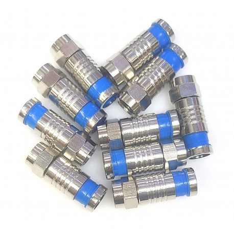 CAT-74 SNAP LOCK CONNECTOR F-59 fOR QUAD SHIELD RG6U, CAT74, F59 (10 PCS)