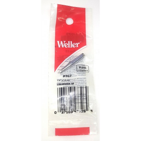 WELLER PTC7 1/8" X 3.0mm SCREWDRIVER TIP 037103473264