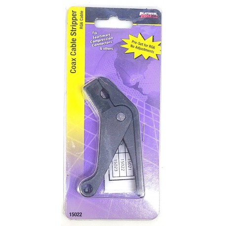 PLATINUM TOOLS 15022 COAX CABLE STRIPPER RG6