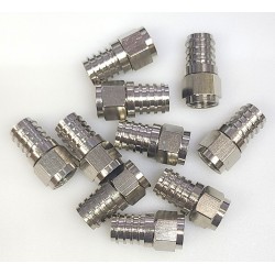 F59 WATERPROOF CRIMP CONNECTOR FOR RG6, CAT-50 (PACK OF 10)