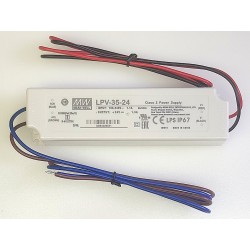 MEAN WELL LPV-35-24 POWER SUPPLY LPV3524 (+24V, 1.5A) NEW
