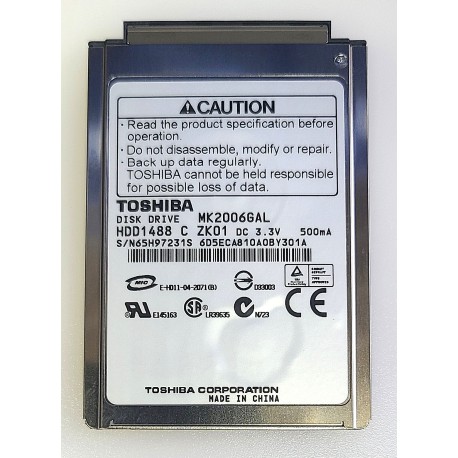TOSHIBA MK2006GAL HARD DRIVE 20GB HDD1488