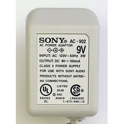 SONY AC-902 ADAPTOR AC902, 1-473-646-11, 147364611 (9V, 100mA)